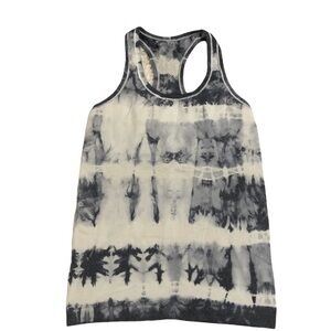 Lululemon swiftly Tank size 6 black/white tie die